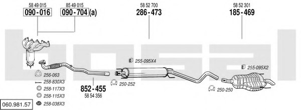 BOSAL 060.981.57 Exhaust System
